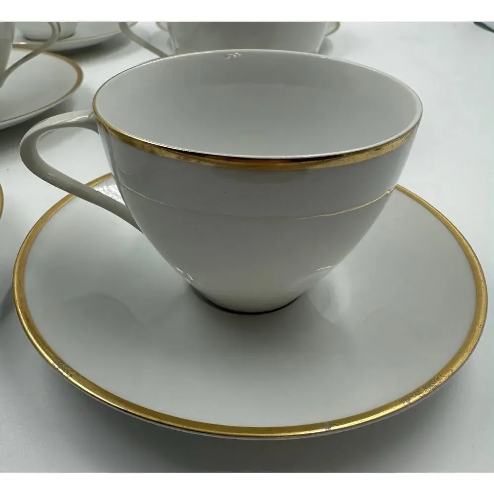 Vintage Czechoslovakian Set of 6 Cups and Saucers circa 1962 - Picture 2 of 4